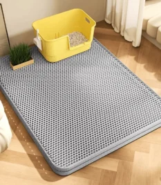 Piso alfombra extra grande para gatos, resistente al agua, 2 capas, antideslizante, lavable.