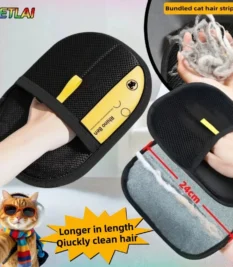 Guante para Quitar Pelo de Mascotas, Cepillo Electrostático Reutilizable para Aseo de Gatos, Removedor de Pelo de Perro para Sofá, Alfombra y Ropa, Lavable