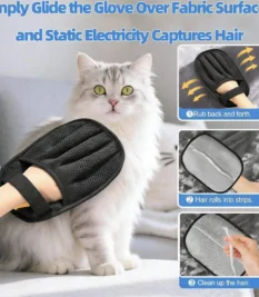 Guantes portátiles lavables para quitar el pelo de mascotas, reutilizables, para ropa, muebles y más