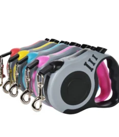 Correa para Perros Pequeños y Gatos, 3m/5m, Retráctil Automática, de Nailon, para Viajes, Paseos y Senderismo.